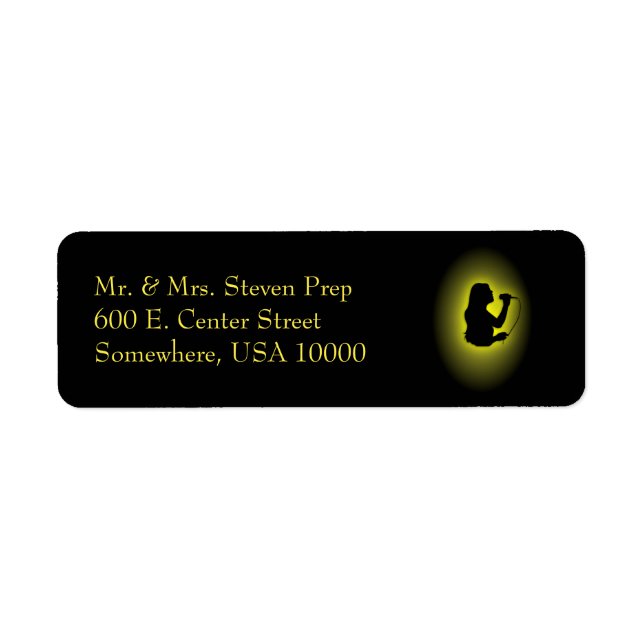 Female Singer Spot Return Address Label (Front)