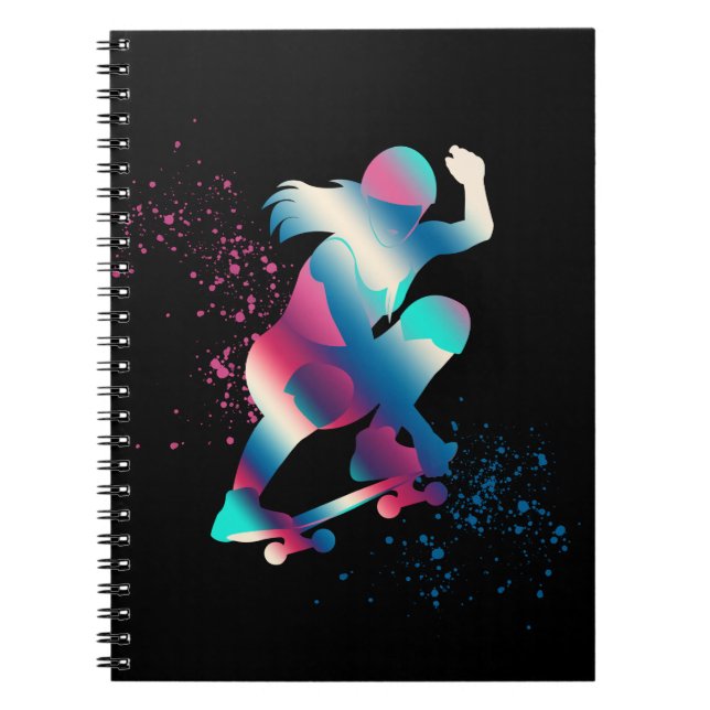 Female Skateboarder Notebook (Front)