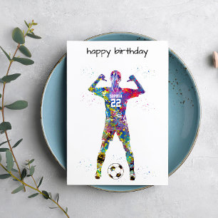 Female Soccer Player Card