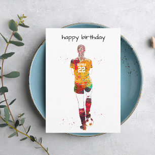 Female Soccer Player Card