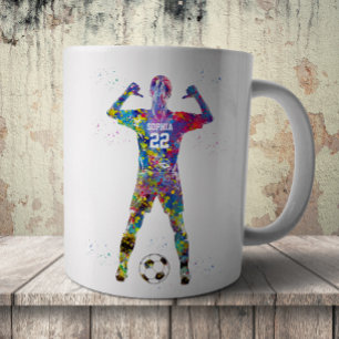 Female Soccer Player Coffee Mug