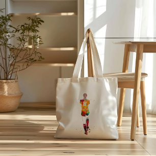 Female Soccer Player Tote Bag