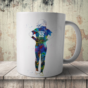 Female Softball Player Coffee Mug