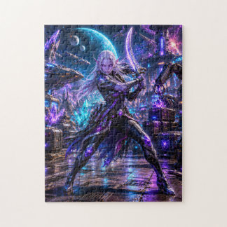 Female Space Pirate — Alien Duelist Jigsaw Puzzle