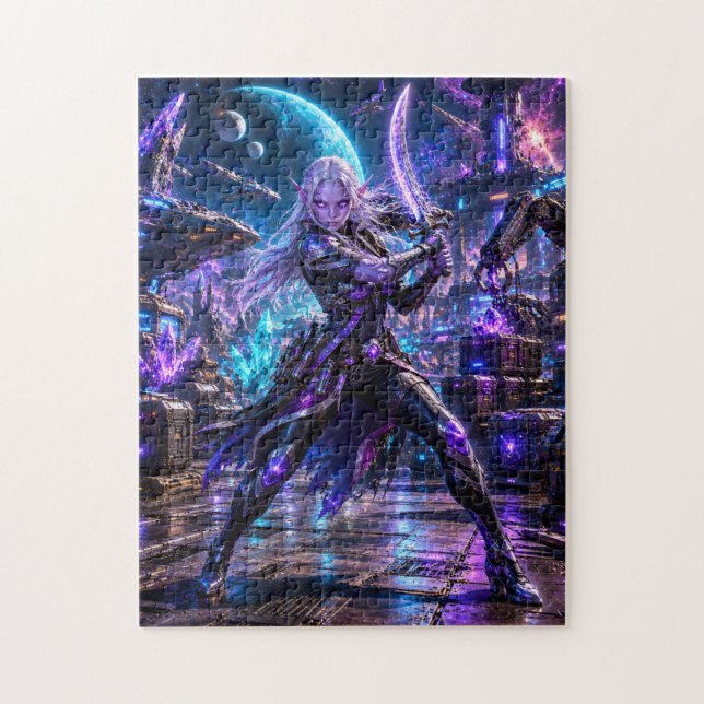 Female Space Pirate — Alien Duelist Jigsaw Puzzle (Vertical)