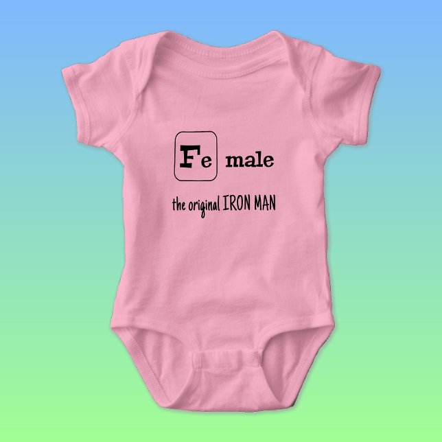 Female sports pun iron element baby bodysuit (Creator Uploaded)