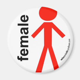 Female Stick Figure Magnet