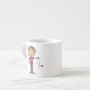 Female Stick Figure Nurse Espresso Cup