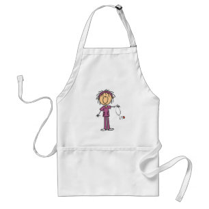 Female Stick Figure Nurse Standard Apron