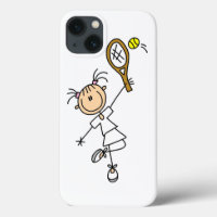 Female Stick Figure Tennis Player