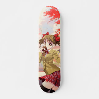 Female Student Anime Japanese Skateboard
