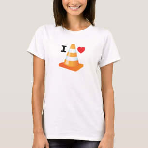 Female Student Funny Traffic Safety Cone T-Shirt