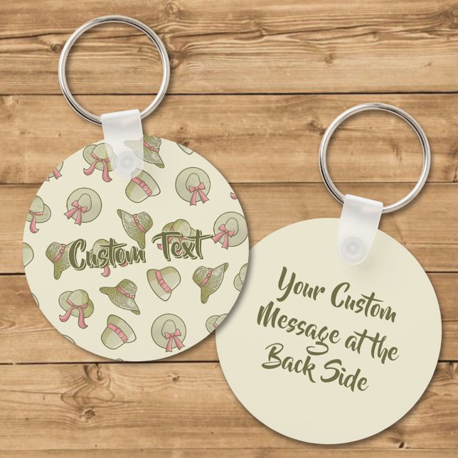 Female Summer Hats Yellow Key Ring (Creator Uploaded)