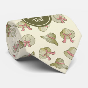 Female Summer Hats Yellow Tie