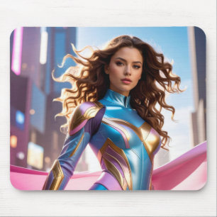 FEMALE SUPERHERO - SCI-FI FANTASY MOUSE PAD