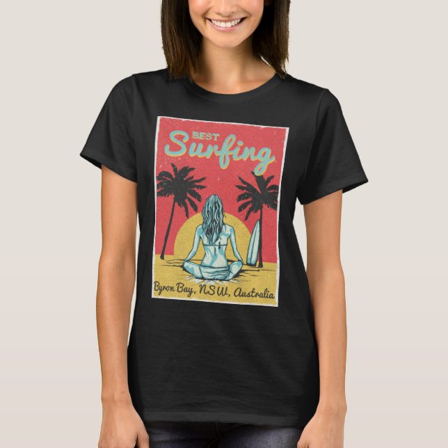 Female Surfer Byron Bay New South Wales Australia T-Shirt (Front)