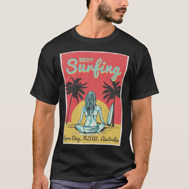 Female Surfer Byron Bay New South Wales Australia T-Shirt (Front)