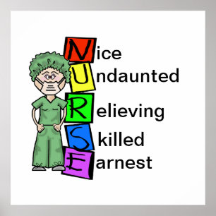 Female Surgical NURSE Acronymn Poster Customise!