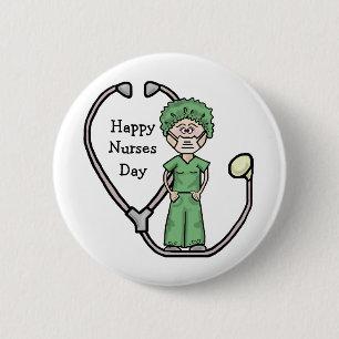 Female Surgical Nurse Button Customise It!