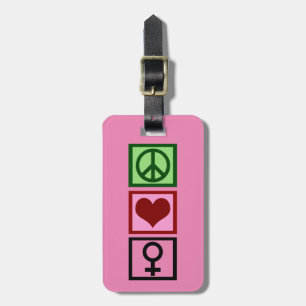 Female Symbol Pretty Pink Luggage Tag