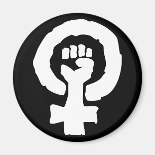 Female symbol solidarity hand magnet
