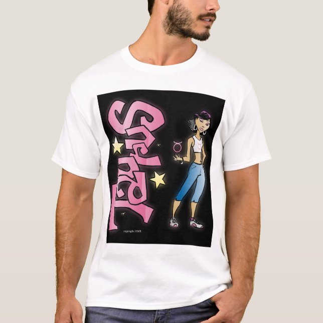 Female Taurus-Black T-Shirt (Front)