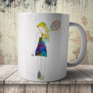 Female Tennis Player Coffee Mug