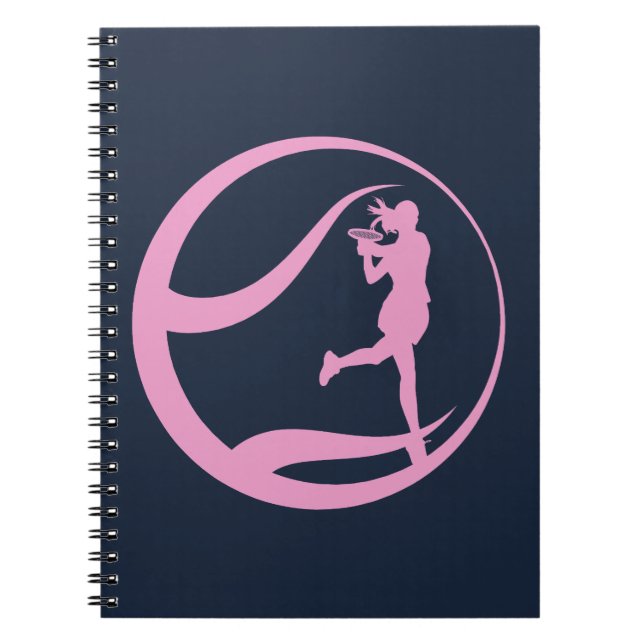 Female Tennis Player Notebook (Front)