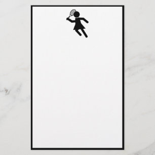 Female Tennis Player - Tennis Symbol Stationery