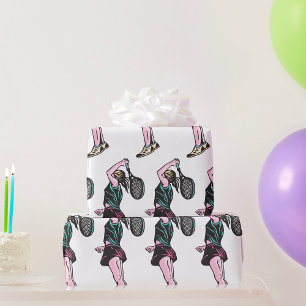 Female Tennis Player Wrapping Paper