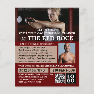 Female Trainer, Personal trainer, Gym Advertising Flyer