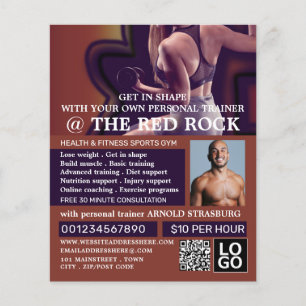 Female Trainer, Personal trainer, Gym Advertising Flyer