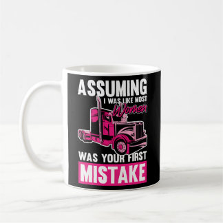 Female Truck Driver Trucker Lady - Truck Driver -  Coffee Mug