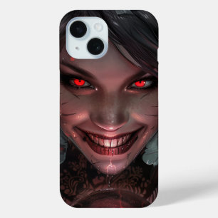 Female Vampire Smiling with an Orb iPhone 15 Case