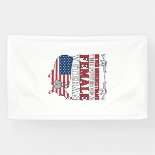 Female Veteran Power Patriotic Vintage Shirt Desig Banner