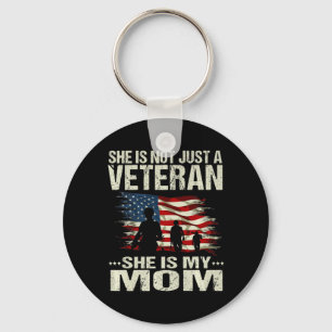 Female Veteran's Kids She is not just a veteran S Key Ring