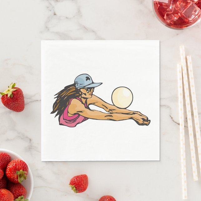 Female Volleyball Player Napkin (Creator Uploaded)