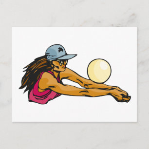 Female Volleyball Player Postcard