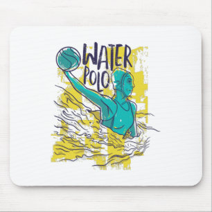 Female water polo player mouse pad