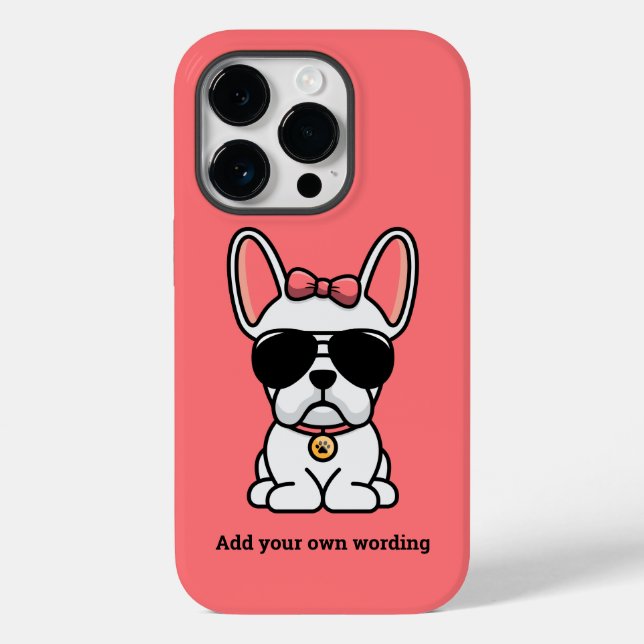 Female White French Bulldog Case-Mate iPhone Case (Back)