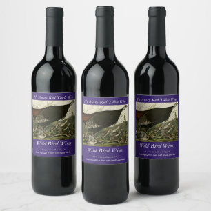 Female Wild Turkey from Audubon's Birds of America Wine Label