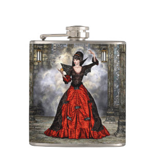 Female Wizard Hip Flask