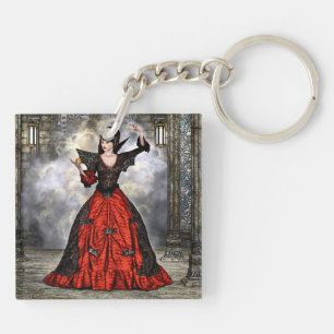 Female Wizard Key Ring