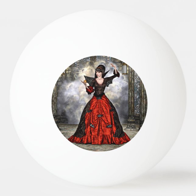 Female Wizard Ping Pong Ball (Front)