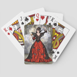 Female Wizard Playing Cards