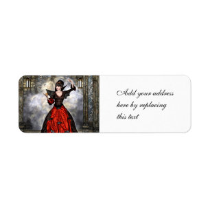 Female Wizard Return Address Label