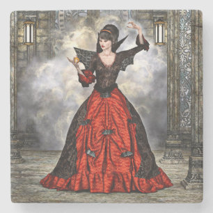Female Wizard Stone Coaster