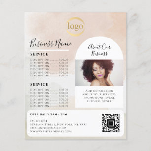 Feminine Abstract Watercolor Paint Promotional Flyer