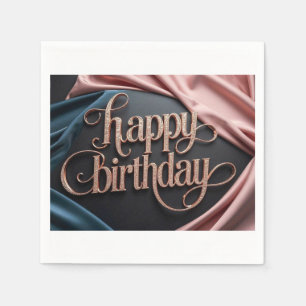 Feminine birthday luxurious elegant extravagant napkin