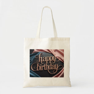 Feminine birthday luxurious elegant extravagant tote bag